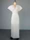 Pleated V-neck Bat-sleeve Maxi Dress GCNE-HK72168