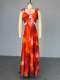 Print Tie Up Sleevleless Maxi Dress GCNE-HK72112
