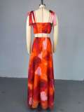 Print Tie Up Sleevleless Maxi Dress GCNE-HK72112
