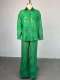 Print Long Sleeve Shirt Straight Pants Suit GCNE-HK72261