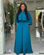 Irregular Lantern Sleeve Top Beaded Wide Leg Pants Set GCNE-HK72258
