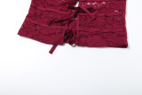 Sexy Tie Up Lace Patchwork Short Suit GZJQ-K25S66264