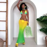 Sexy Print Bikinis 3pcs Swimsuit CYA-901835