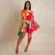 Sexy Backless Print Casual Romper YF-20179