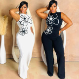 Solid Color Print Sleeveless Loose Jumpsuit CYA-901747