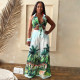 Sleeveless Print Shirt And Wide Leg Pants Loose Suit YF-20158