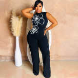 Solid Color Print Sleeveless Loose Jumpsuit CYA-901747