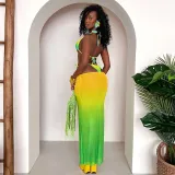 Sexy Print Bikinis 3pcs Swimsuit CYA-901835