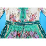 Sexy V-Neck Vintage Print Jumpsuit YF-20154