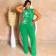 Solid Color Print Sleeveless Loose Jumpsuit CYA-901747