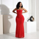 Sexy Hot Drill Solid Color Maxi Dress CYA-901715