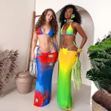 Sexy Print Bikinis 3pcs Swimsuit CYA-901835