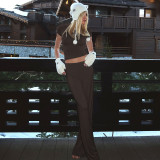 Solid Color O Neck Loose Two Piece Pants Set GSZM-Y24ST593