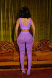 Sexy Sleeveless Lace Two Piece Pants Set YD-8824