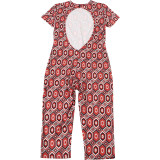 Short Sleeve Printed Skinny Jumpsuit DLSF-K25Q68895