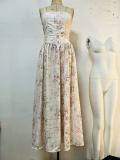 Sexy Print Sling Loose Maxi Dress GLJS-B8299
