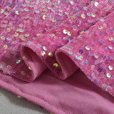 Sexy Sequin Velvet Mini Skirts GNZD-51606DBD
