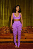 Sexy Sleeveless Lace Two Piece Pants Set YD-8824