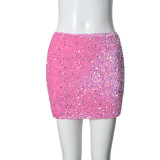 Sexy Sequin Velvet Mini Skirts GNZD-51606DBD