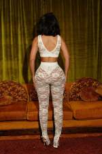 Sexy Sleeveless Lace Two Piece Pants Set YD-8824