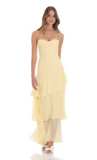 Solid Color Pleated Sling Maxi Dress GLJS-B8298GLJS-B8298