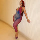 Colorful Stripe Halterneck Backless Jumpsuit DLSF-K25Q68058