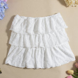 Hollow Out Lace Tie Up Two Piece Skirts Set GNZD-51607SBD