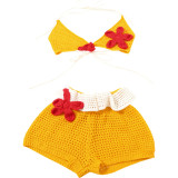 Suspender Knit Color Block Shorts Two-piece Set DLSF-W24S67503