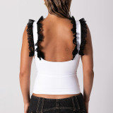 Square Neck Lace Camisole Top GDSF-Q25TP084