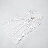 Solid Color Sleeveless High Collar Vest GSZM-G25TP054