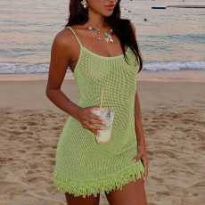Sexy Backless Tassel Camisole Dress GDSF-Q25DS098