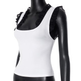 Square Neck Lace Camisole Top GDSF-Q25TP084