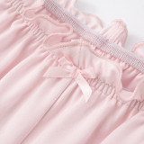 Solid Color Short Sleeve Two Piece Pants Set GSZM-Y25ST104