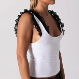 Square Neck Lace Camisole Top GDSF-Q25TP084