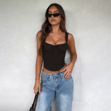 Lace Lace Solid Color Camisole Top FL-JY24668PFO