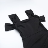 Solid Color Halter Sexy Split Gown Dress FL-XY25016PFO