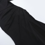 Solid Color Halter Sexy Split Gown Dress FL-XY25016PFO