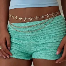 Fashion Solid Color Slim Short FL-YL25030MHO