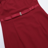 Solid Color Tube Tops Slim Maxi Dress FL-ZX24455PFO
