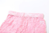 Sexy Lace Tank Tops And Pants Slim Two Piece Set DLSF-K25S63662