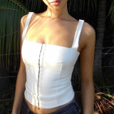 Sleeveless Waistband Slim Sling Top FL-XY25012PFO