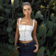 Sleeveless Waistband Slim Sling Top FL-XY25012PFO