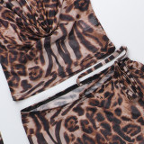 Print Sleeveless Backless Two Piece Skirts Set FL-JY25047PFO