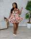 Print Halter Princess Bubble Mini Dress QODY-6057