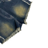 Sexy Raw Edge Washed Denim Shorts LSD-2415