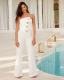 Wrap Solid Color Straight Jumpsuit OLYF-6181