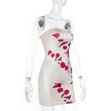 Sexy Print Slim Tube Tops Dress FL-XY24628MHO