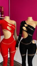 Pre Order: About 7 work days shipping Rhinestone Mesh Lingerie YUEM-30017