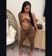 Pre Order: About 7 work days shipping Rhinestone Mesh Lingerie YUEM-30017