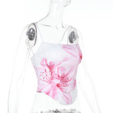 Fashion Print Sling Tank Tops FL-YL25022PFO